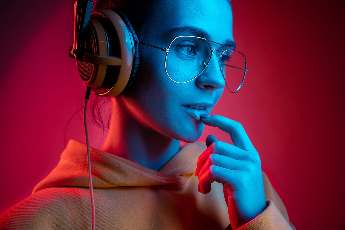 Headphones Covering Ears